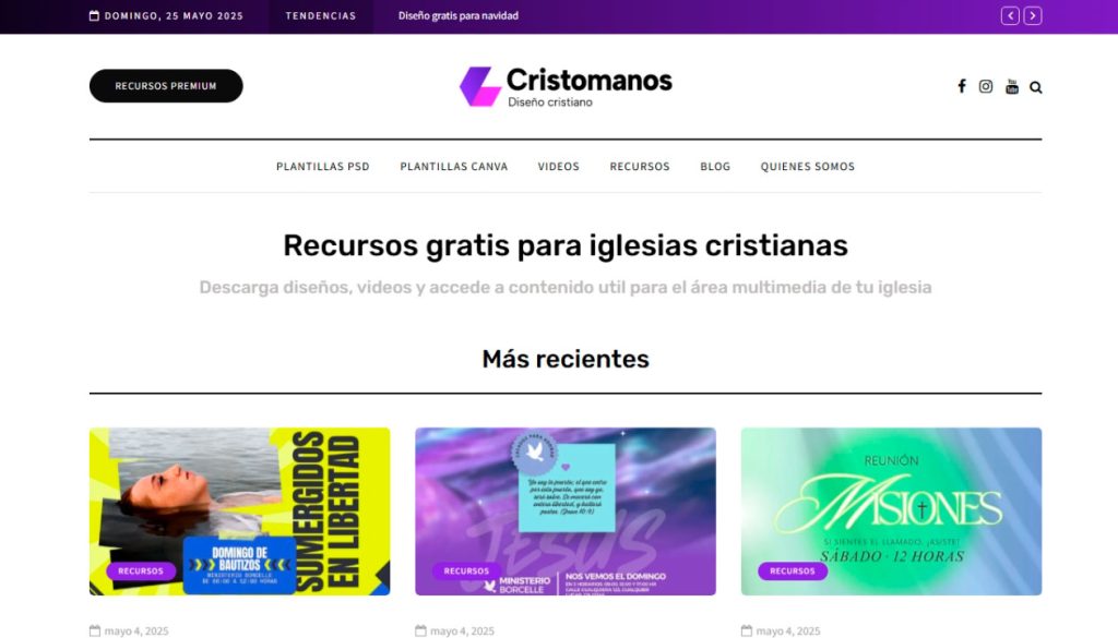 Sitios web para iglesias cristianas